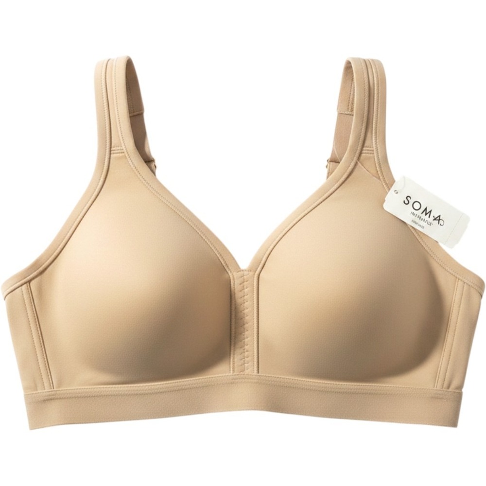 Soma Embraceable FC Wireless Unlined Bra Womens 36C Warm Amber NWT 570148820